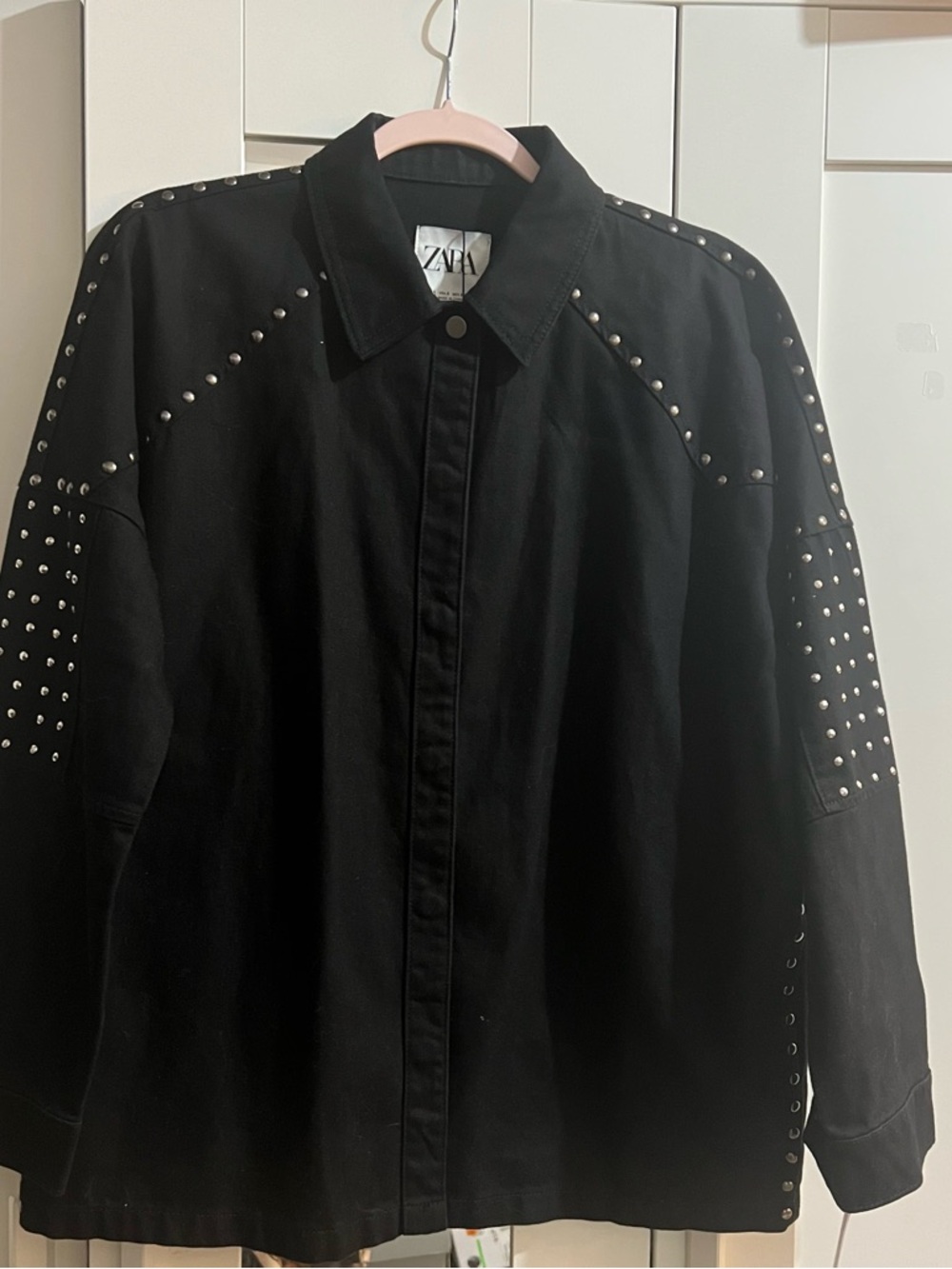 Zara Black Studded Overshirt/ Jacket SOLD❌❌❌